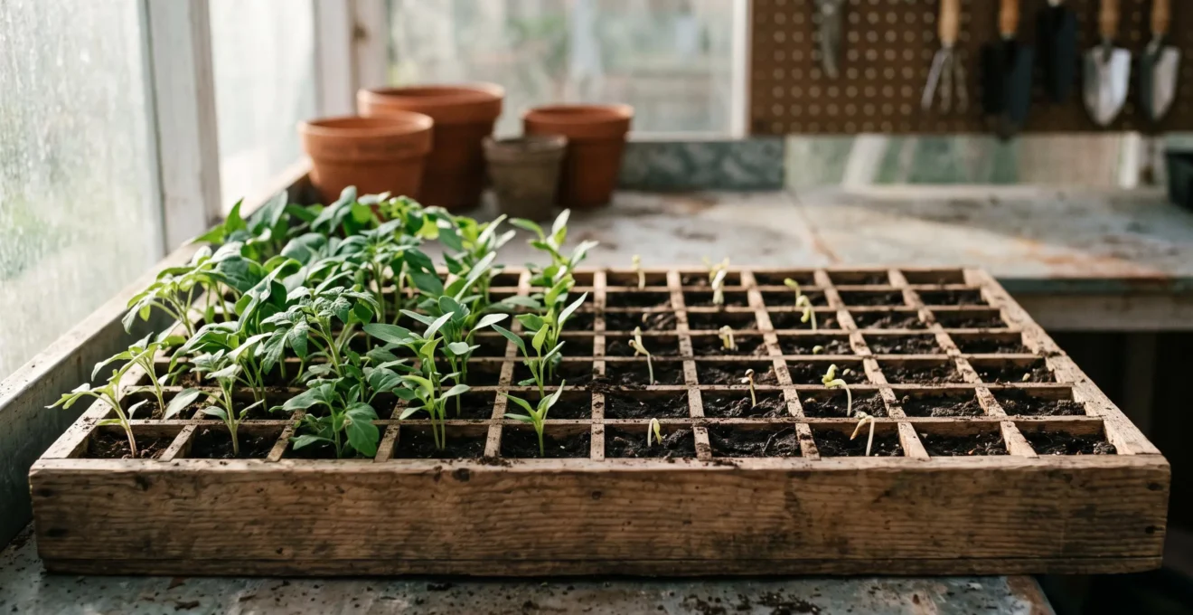 Close-up of germinating seedlings emerging unevenly from soil, symbolizing wasted germination potential